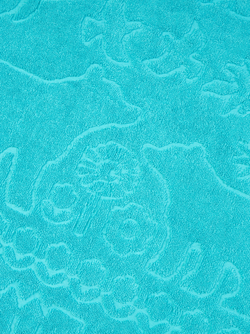 Полотенце махровое с объёмным жаккардовым рисунком «Таинственный Лес» бирюзового цвета