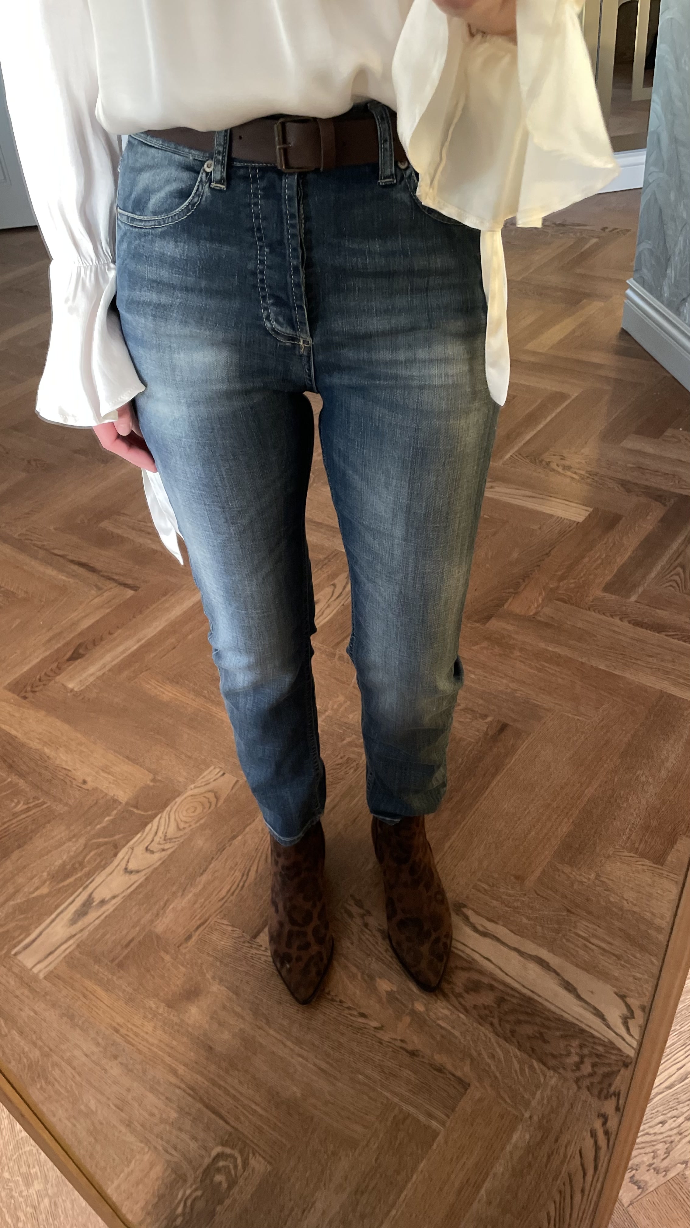 Прямые джинсы PREMIUM QUALITY в комплекте с ремнем