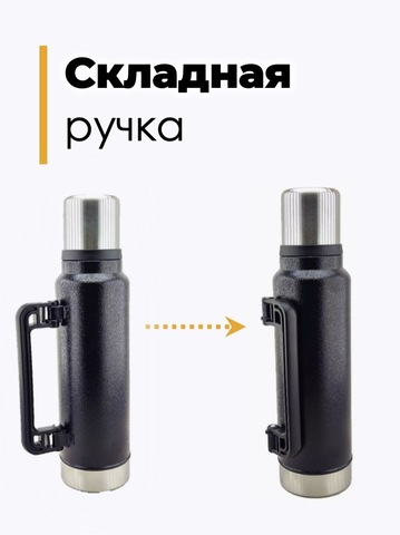 Картинка термос Skully ES-B220-1.3 Black - 5