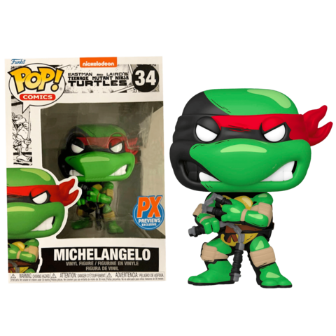 Фигурка Funko POP! TMNT Comics: Michelangelo (PX Exc) (34) (Бамп)