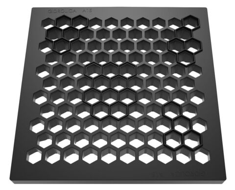 Решетка водоприемная Gidrolica Point РВ-28.28 — сота пластиковая, класс A15