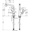 Смеситель для кухни с Г-образным изливом Hansgrohe Metris 14822000