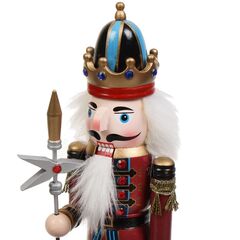 Фигурка декоративная дерево, Щелкунчик 4, 30 см, на подставке, AI-0807019