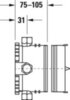 Duravit Bluebox G 1/2 GK0900000000 базовый комплект для скрытого монтажа,без запорных клапанов