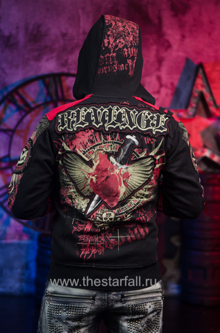 Wornstar | Худи мужское REVENGE W101 спина на модели