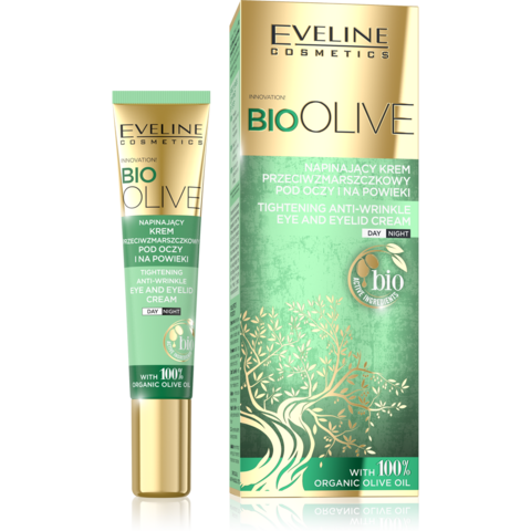 EVELINE Bio OLIVE Укрепляющий крем против морщин для кожи вокруг глаз дневной/ночной 20мл (*10)