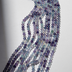 Флюорит натуральный, 4мм, шар, микроогранка