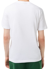 Теннисная футболка Lacoste Cotton Jersey Signature Print T-Shirt - white