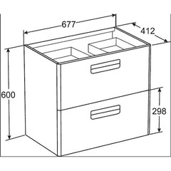 The Gap модуль под раковину 800х450мм, белый с умывальником