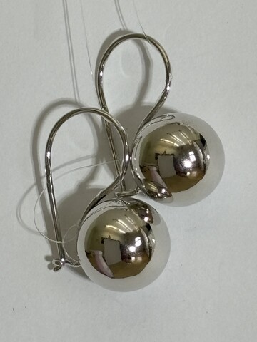Шары 1,5 (серьги из серебра)