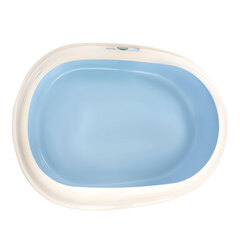 Triol туалет для кошек овальный с бортом, голубой, 490*380*160мм