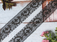 Кружево-трикотаж, ш. 4,2 см, чёрный