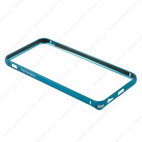 Бампер металлический для iPhone 6s/ 6 голубой