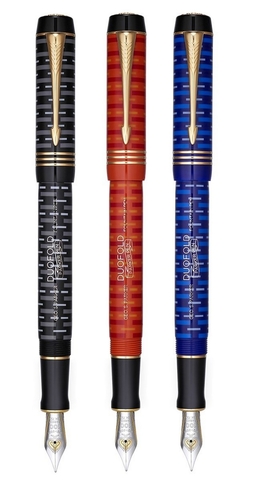 Ручка перьевая Parker Duofold 100th Anniversary LE, Blue GT, M (2123548)