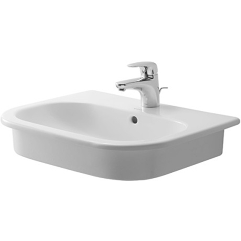 Duravit D-Code Раковина встр., для встраивания сверху, с перел., с 1 отв. под смес., 545x435мм, Цвет: Белый 337540000