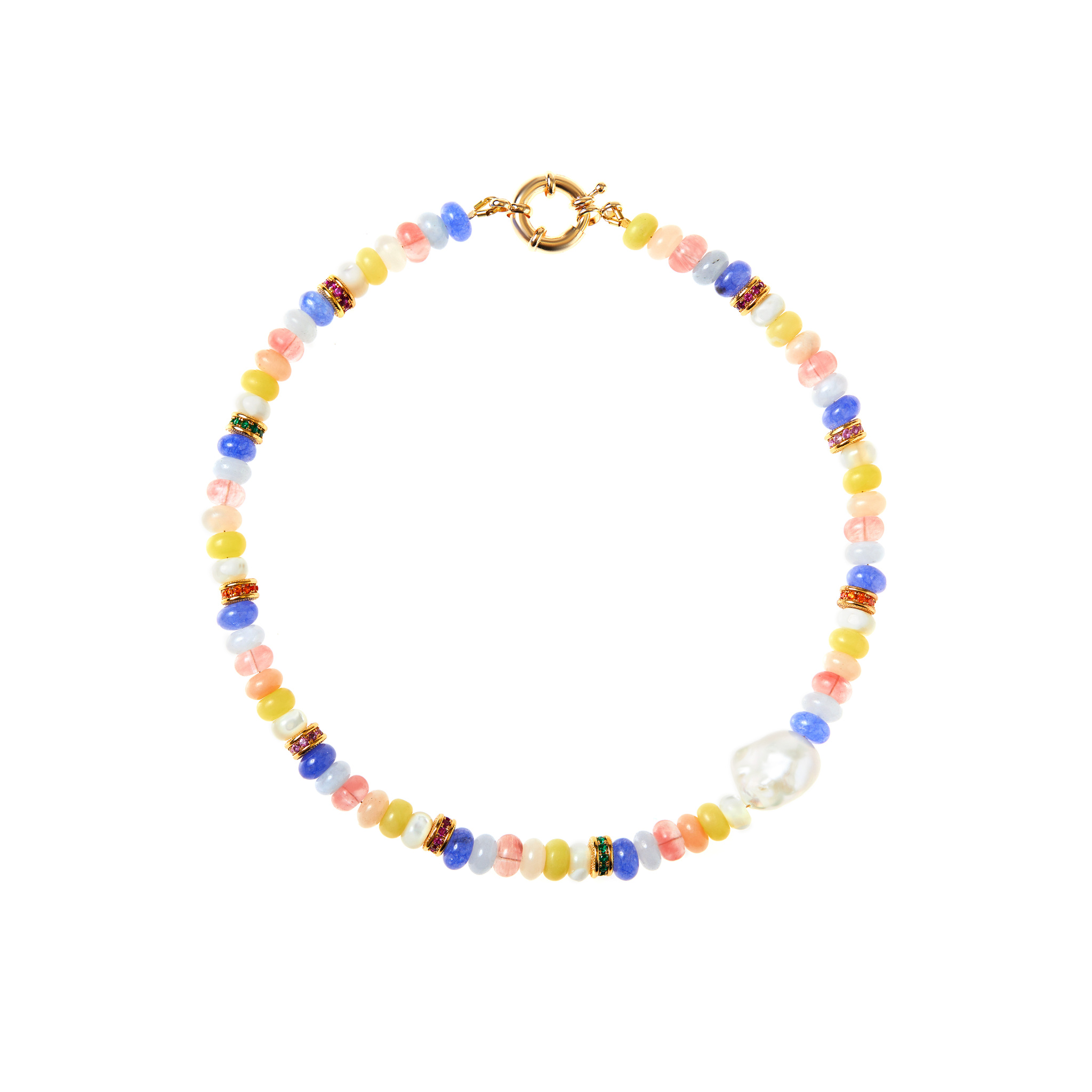 HOLLY JUNE Колье Quite Luxury Rainbow Necklace