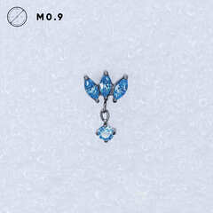 Pendant 3K Marquise Aqua