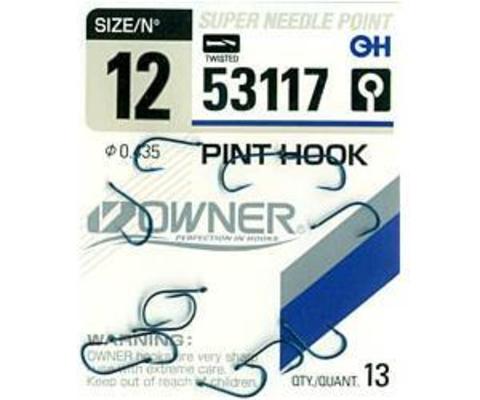 53117 № 12 Крючки OWNER Pint Hook-Blue/ продажа от 5 уп.