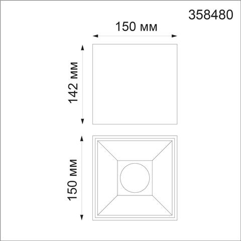 358480 OVER NT21 189 белый Накладной светодиодный светильник IP20 LED 4000K 30W 200-260V RECTE