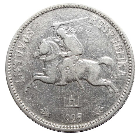 2 лит. Литва. 1925 год. Серебро. F-VF