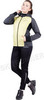 Премиальный костюм для лыж и зимнего бега Nordski Hybrid Hood Premium Black/Yellow женский с лямками