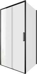 Aquanet AE65-100x90-BT Pleasure Evo ограждение (набор дверь + бок. стекло), черн.анод 1000х900 мм (324131) фото