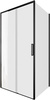 Aquanet AE65-100x90-BT Pleasure Evo ограждение (набор дверь + бок. стекло), черн.анод 1000х900 мм (324131)