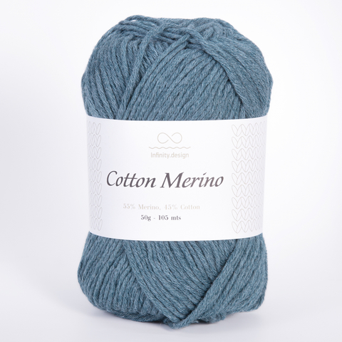 Пряжа Infinity Cotton Merino 6862 морская глубина