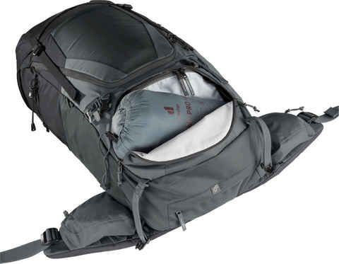 Картинка рюкзак туристический Deuter Futura Air Trek 55+10 SL black-graphite - 12