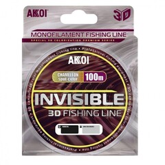 Купить рыболовную леску Akkoi Invisible 3D 0,18мм 100м (6,34 кг) хамелеон AI100CH-0.18