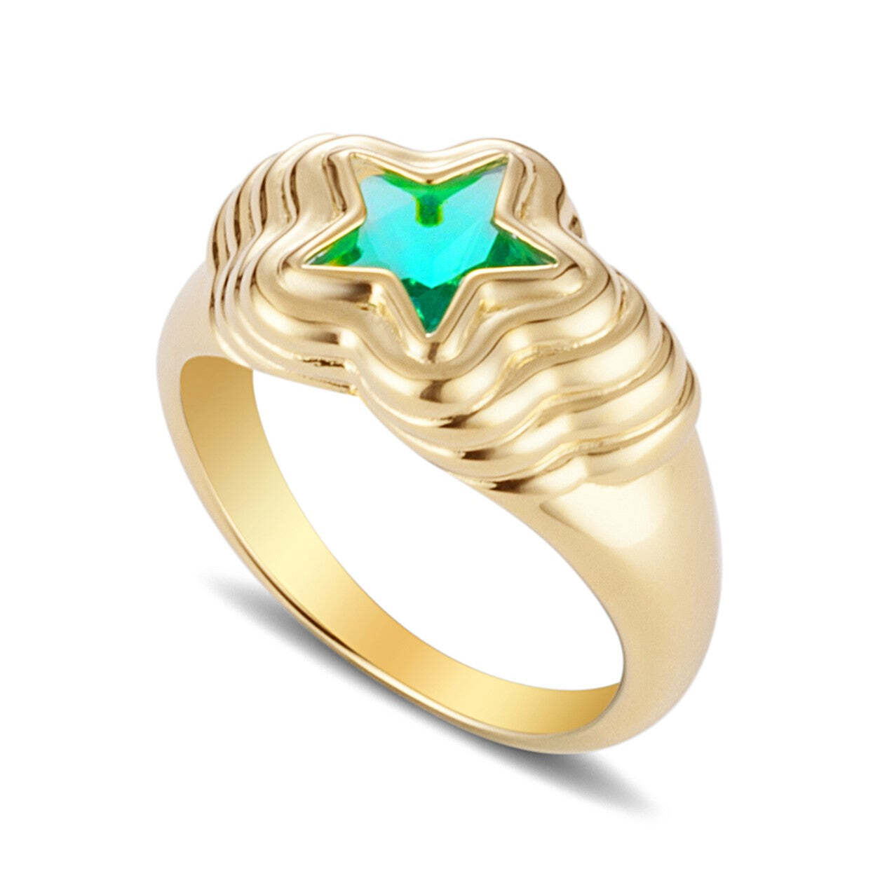 july child кольцо iris ring JULY CHILD Кольцо Starstruck Ring – Lime