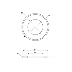 Рамка для часов из нефрита. Диаметр механизма 40мм.