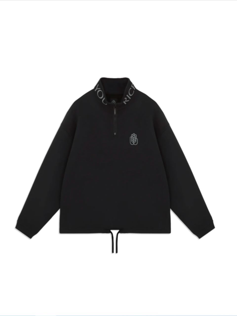 Свитшот SWEATSHIRT HALF-ZIP/RICE/BLACK