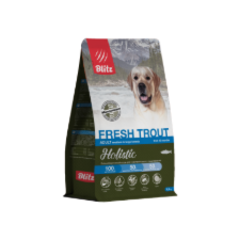 Сухой корм для собак Blitz Holistic Fresh Trout Adult Dog Medium & Large breeds (Monoprotein) монопротеин со свежей форелью для собак средних и крупных пород Holistic Гипоаллергенный корм для чувствительного пищеварения, 12 кг