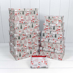 
          Коробка 34 х 26 х 15.3 см Набор 10 шт "Новый год" (Серый)