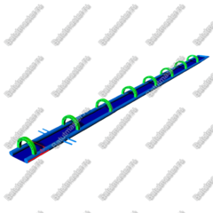 Водная горка без надувного дна, на подкачке ТУРБО "Хит",одинарная, 50*2*2 м