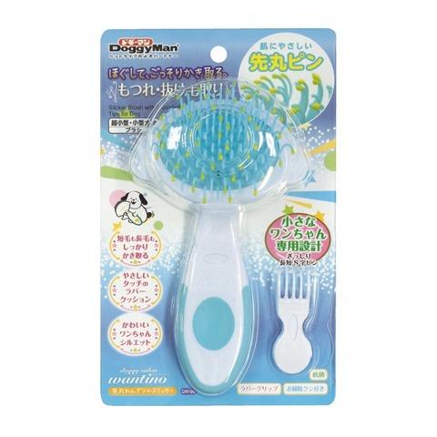 Профессиональный сликер для купания с силиконовыми наконечниками для средней и длинной шерсти собак. С гребнем в наборе