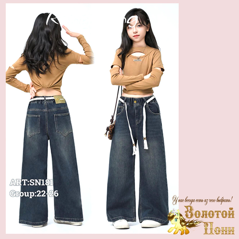 Джинсы девочке (7-11) 251208-RN-SN181