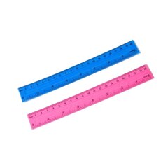 
          Линейка Alingar, 20 см, пластиковая, 2 шкалы см/дюйм, цвета неон, ассорти, пакет ПВХ