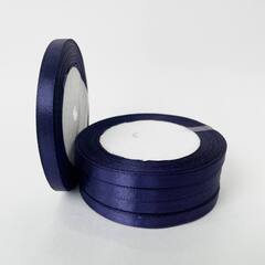 Лента Атласная (0,6см*22,85м), Темно-синий (Navy Blue)