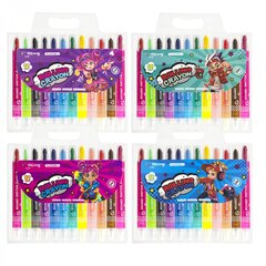 
          Мелки восковые Yalong 12 цв., "Rolling Crayon", пластиковый прозрачный корпус с рисунком и выдвижным механизмом, упаковка ПВХ, европодвес