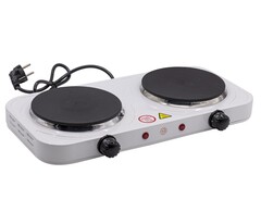 95-2-605 Плита электрическая настольная 2-х конфорочная, чугунные блины, 2000Вт Very