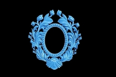 Силиконовый молд № 672 Рамка в венке