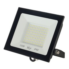 89-0-650 Прожектор светодиодный 100Вт, IP65, 6500K, черный Very