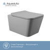 Aqueduto MACT2130 AQD MACIO Tornado Унитаз подвесной 520*370 безободковый, Tornado, сиденье с микролифтом, серый матовый