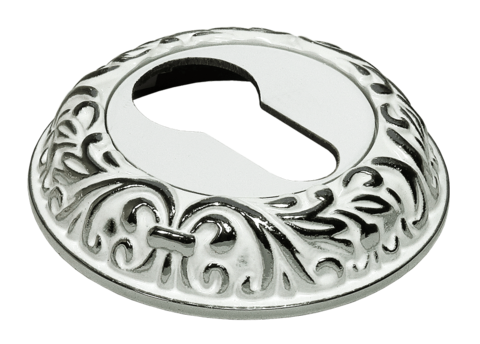 Накладки на ключевой цилиндр MORELLI MH-KH-CLP W/PC - Цвет - белый/хром