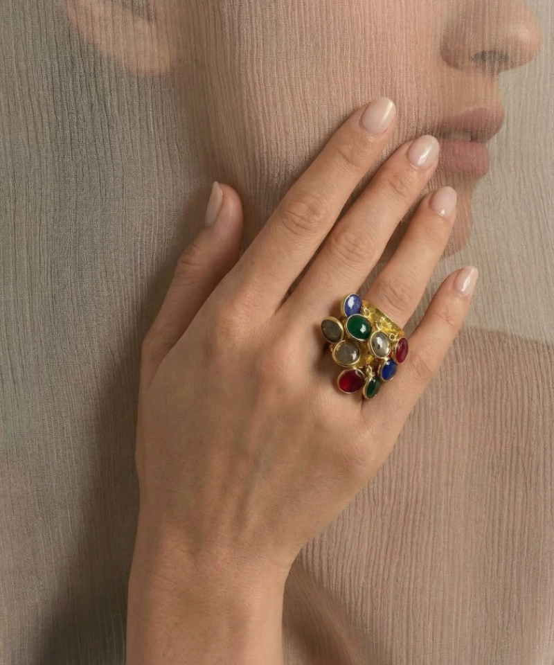 Перстень Осколки витражей Red/Green/Blue