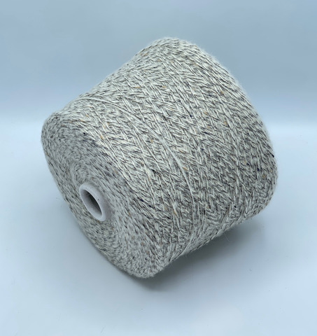 Luxury Selection by Ri.Go, Scozia, 300м. 40% Альпака, 18% Меринос, 30%Хлопок, 10%Полиамид, 2%люрекс, Бежево-черное мулине(131/575), 39534