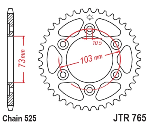 Звезда ведомая JTR765 42ZBK