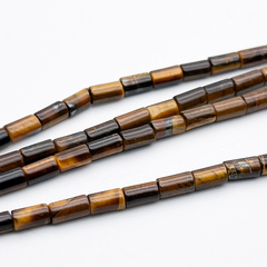 Тигровый глаз бусины, размер около 7*3,7 мм, цена за 13 шт (1/4 нити)